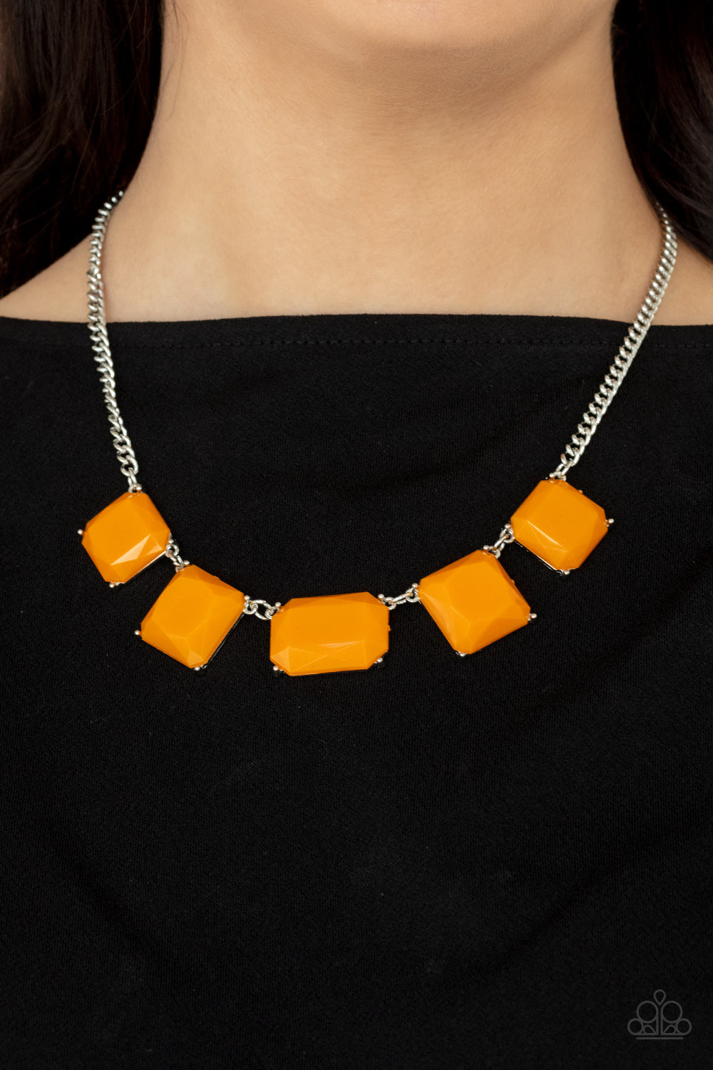 Paparazzi Instant Mood Booster - Orange Acrylic necklace