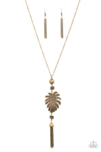 Load image into Gallery viewer, Paparazzi&#39;s Palm Prom - Brass necklace
