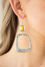 Load image into Gallery viewer, Paparazzi&#39;s Material Girl Mod - Yellow Hoop earrings
