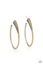 Load image into Gallery viewer, Paparazzi&#39;s Fully Loaded - Brass hoop earrings
