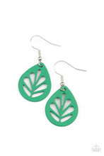 Load image into Gallery viewer, Paparazzi&#39;s LEAF Yourself Wide Open - Green earrings
