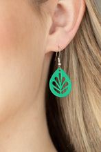 Load image into Gallery viewer, Paparazzi&#39;s LEAF Yourself Wide Open - Green earrings
