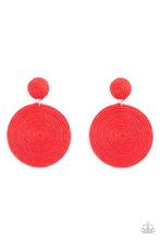 Load image into Gallery viewer, Paparazzi&#39;s Circulate the Room - Red earrings
