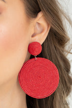 Load image into Gallery viewer, Paparazzi&#39;s Circulate the Room - Red earrings
