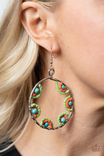 Load image into Gallery viewer, Paparazzi&#39;s Off the Rim - Multi Seed Bead hoop earrings
