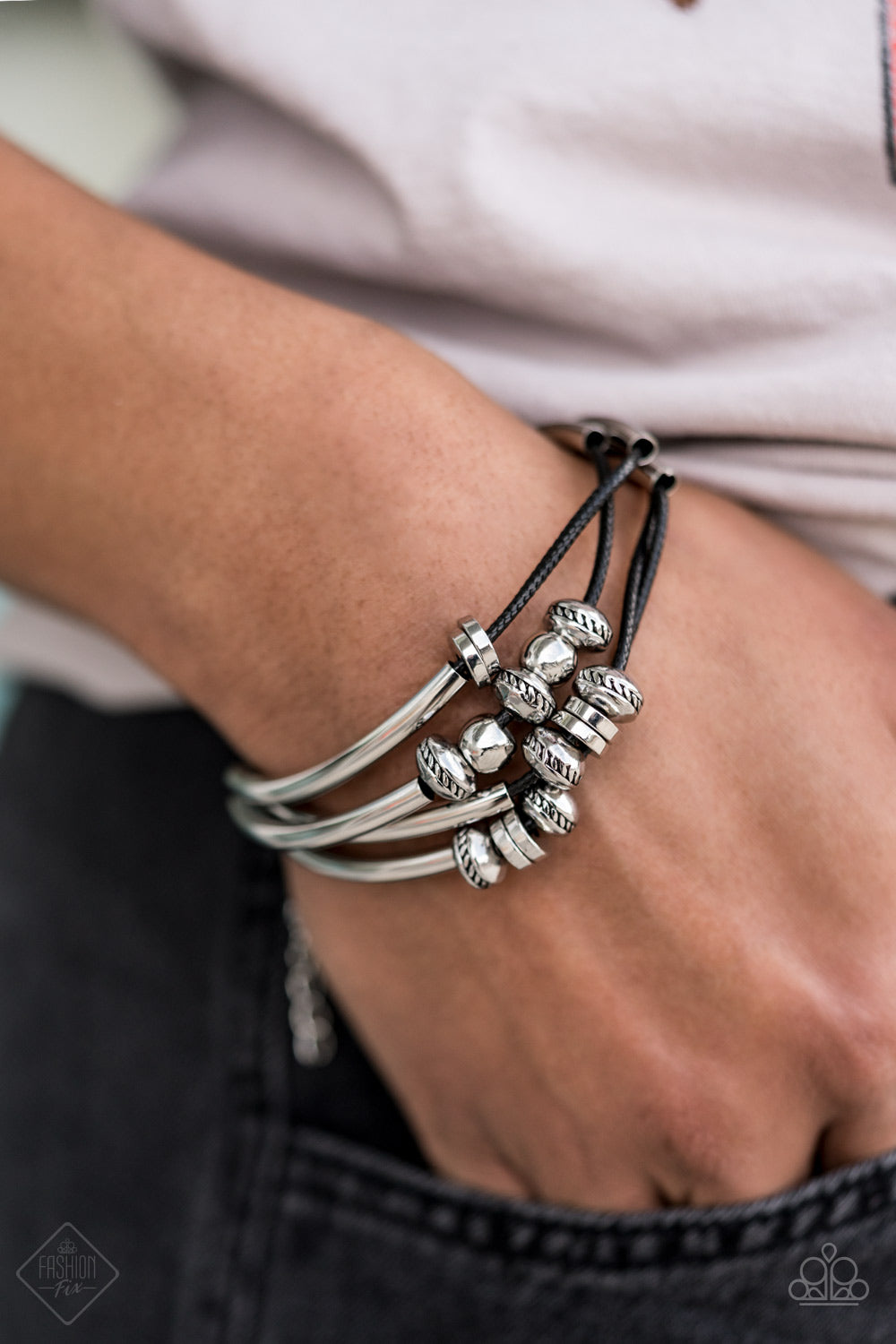 Paparazzi's We Aim To Please - Black bracelet (Fashion Fix)