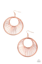 Load image into Gallery viewer, Paparazzi&#39;s Artisan Applique - Copper hoop earrings
