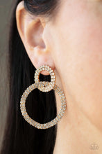 Load image into Gallery viewer, Paparazzi&#39;s Intensely Icy - Gold earrings
