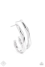 Load image into Gallery viewer, Paparazzi&#39;s Made You HOOK - Silver Hoop earrings
