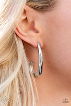 Load image into Gallery viewer, Paparazzi&#39;s Made You HOOK - Silver Hoop earrings
