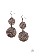 Load image into Gallery viewer, Paparazzi&#39;s Road Trip Paradise - Copper earrings
