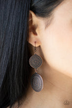 Load image into Gallery viewer, Paparazzi&#39;s Road Trip Paradise - Copper earrings
