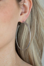 Load image into Gallery viewer, Paparazzi&#39;s Candescent Curves - Silver hoop earrings
