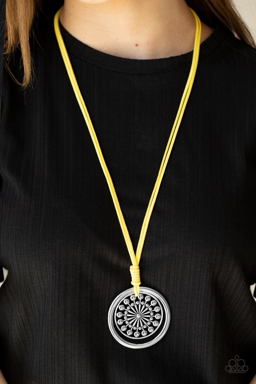 Paparazzi's One MANDALA Show - Yellow Urban necklace