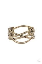 Load image into Gallery viewer, Paparazzi&#39;s Hautely Hammered - Brass bracelet
