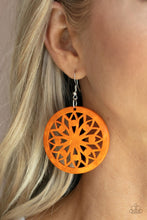 Load image into Gallery viewer, Paparazzi&#39;s Ocean Canopy - Orange Wood earrings
