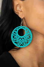 Load image into Gallery viewer, Paparazzi&#39;s Tropical Reef - Blue Wood earrings
