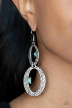 Load image into Gallery viewer, Paparazzi&#39;s OVAL and OVAL Again - Green hoop earrings
