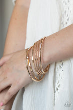 Load image into Gallery viewer, Paparazzi&#39;s Lock, STACK, and Barrel - Gold bracelet

