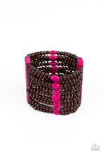 Load image into Gallery viewer, Paparazzi&#39;s Tropical Trendsetter - Pink Wood bracelet
