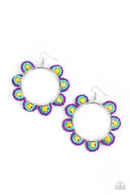 Load image into Gallery viewer, Paparazzi&#39;s Groovy Gardens - Yellow Seed Beads hoop earrings
