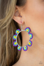 Load image into Gallery viewer, Paparazzi&#39;s Groovy Gardens - Yellow Seed Beads hoop earrings
