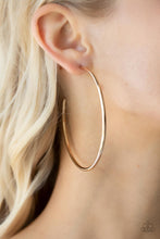 Load image into Gallery viewer, Paparazzi&#39;s Mega Metro - Gold hoop earrings
