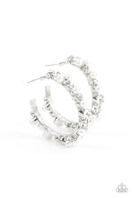 Load image into Gallery viewer, Paparazzi&#39;s Let There Be SOCIALITE - White Pearl hoop earrings (Life of the Party)
