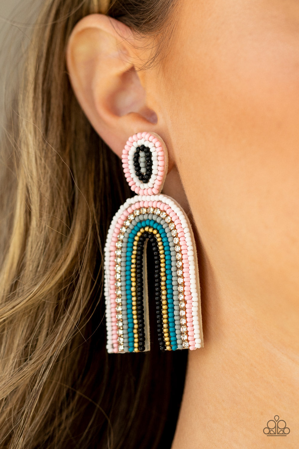 Paparazzi's Rainbow Remedy - Multi Seed beads earrings