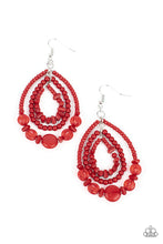 Load image into Gallery viewer, Paparazzi&#39;s Prana Party - Red Seed Beads earrings
