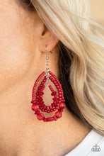 Load image into Gallery viewer, Paparazzi&#39;s Prana Party - Red Seed Beads earrings
