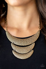 Load image into Gallery viewer, Paparazzi&#39;s Moonwalk Magic - Brass necklace
