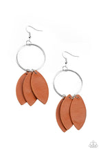 Load image into Gallery viewer, Paparazzi&#39;s Leafy Laguna - Brown hoop earrings
