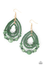 Load image into Gallery viewer, Paparazzi&#39;s Prana Party - Green Seed Bead earrings
