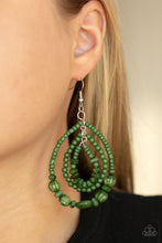 Load image into Gallery viewer, Paparazzi&#39;s Prana Party - Green Seed Bead earrings
