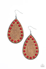 Load image into Gallery viewer, Paparazzi&#39;s Rustic Refuge - Red Wood earrings
