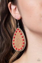 Load image into Gallery viewer, Paparazzi&#39;s Rustic Refuge - Red Wood earrings
