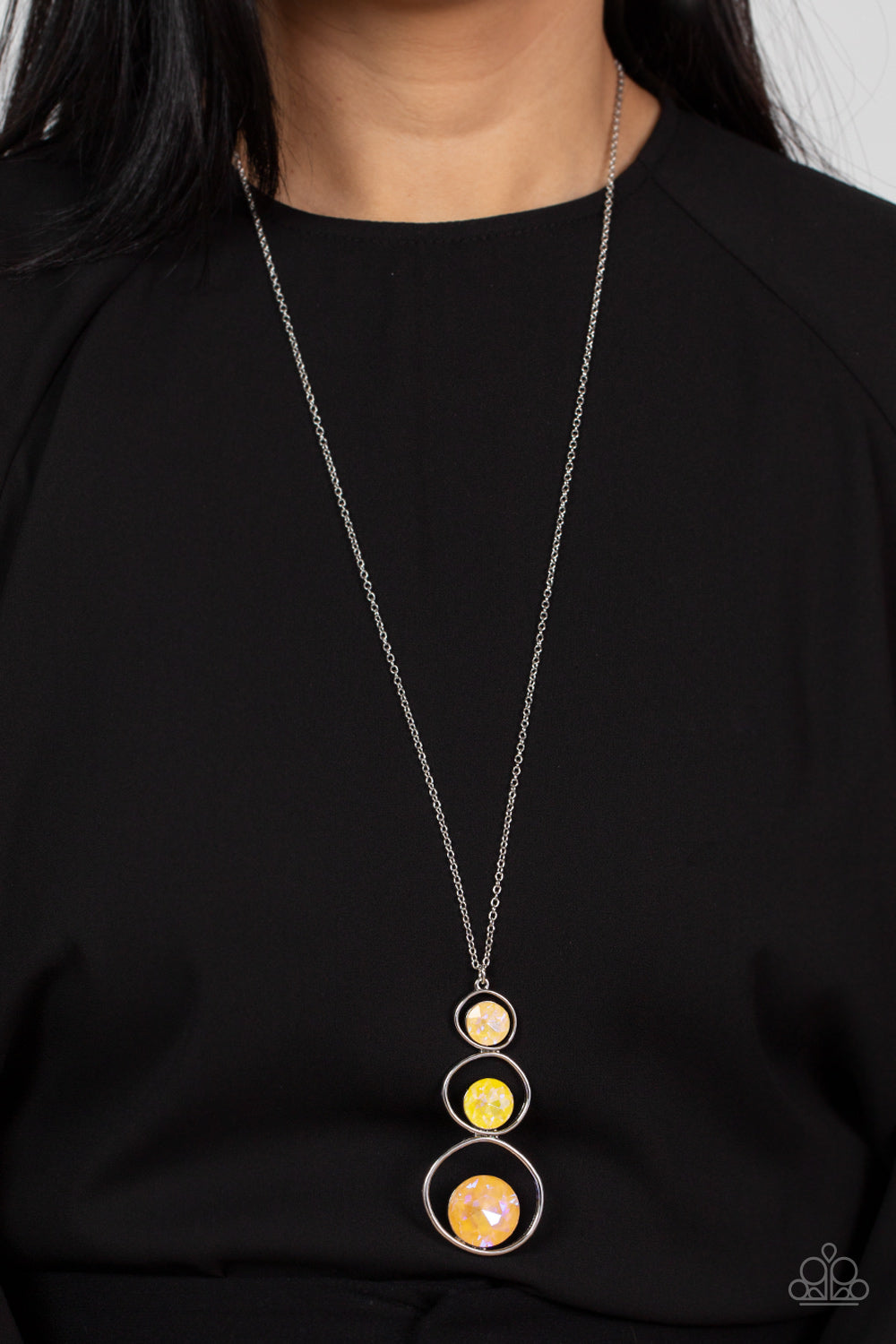 Paparazzi's Celestial Courtier - Yellow Iridescent necklace