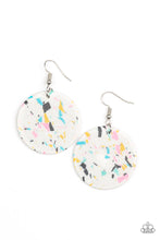 Load image into Gallery viewer, Paparazzi&#39;s Tenaciously Terrazzo - White earrings
