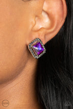 Load image into Gallery viewer, Paparazzi&#39;s Cosmic Catwalk - Purple earrings (clip-on)
