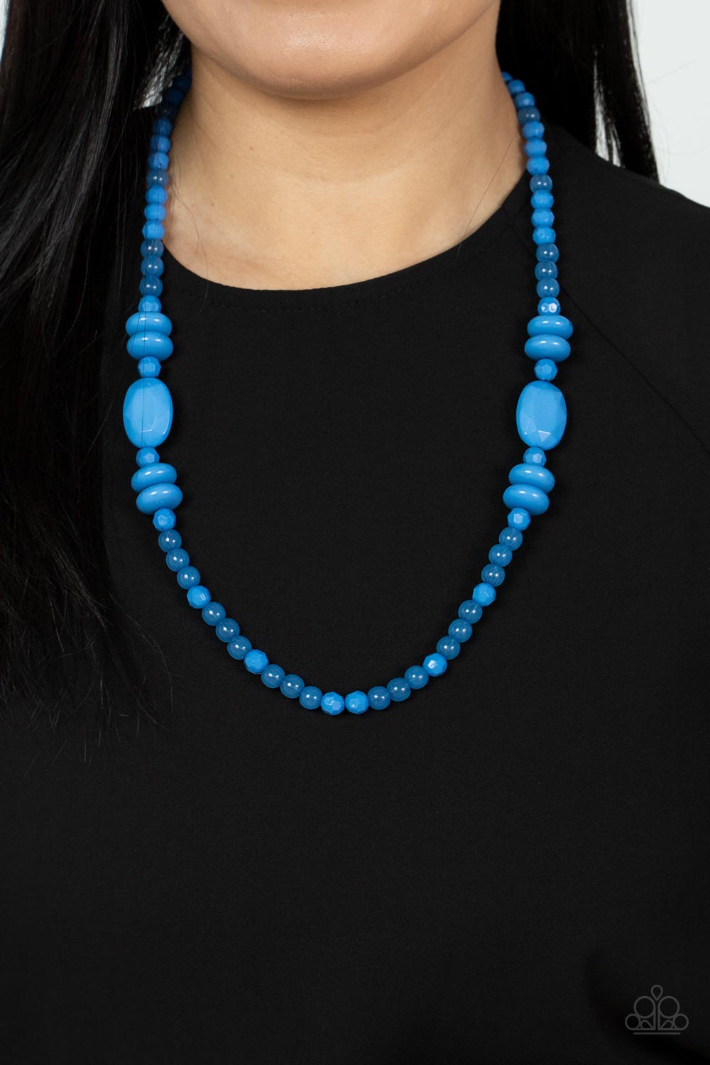 Paparazzi's Tropical Tourists - Blue Acylic necklace