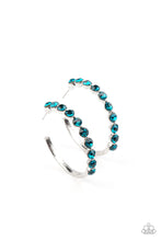 Load image into Gallery viewer, Paparazzi&#39;s Photo Finish - Blue hoop earrings
