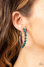 Load image into Gallery viewer, Paparazzi&#39;s Photo Finish - Blue hoop earrings
