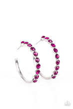 Load image into Gallery viewer, Paparazzi&#39;s Photo Finish - Pink hoop earrings
