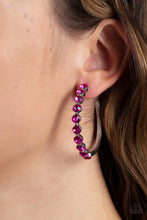 Load image into Gallery viewer, Paparazzi&#39;s Photo Finish - Pink hoop earrings
