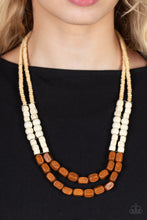 Load image into Gallery viewer, Paparazzi&#39;s Bermuda Bellhop - Brown wood Necklace
