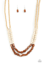 Load image into Gallery viewer, Paparazzi&#39;s Bermuda Bellhop - Brown wood Necklace
