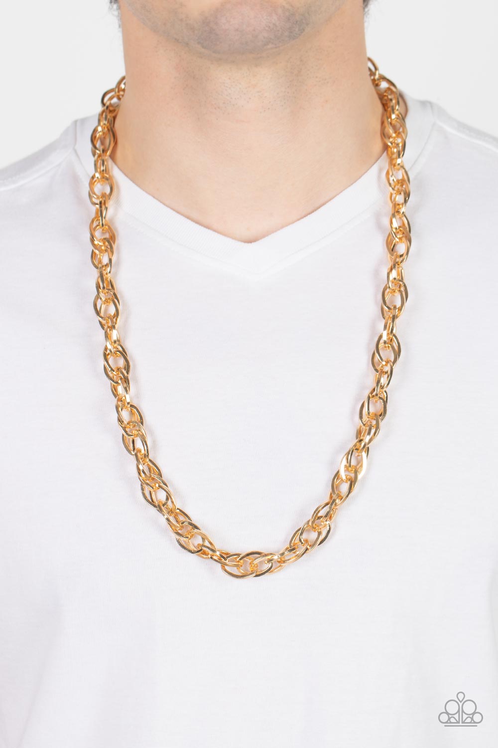 Paparazzi's Custom Couture - Gold Men Urban necklace