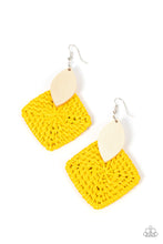 Load image into Gallery viewer, Paparazzi&#39;s Sabbatical WEAVE - Yellow earrings
