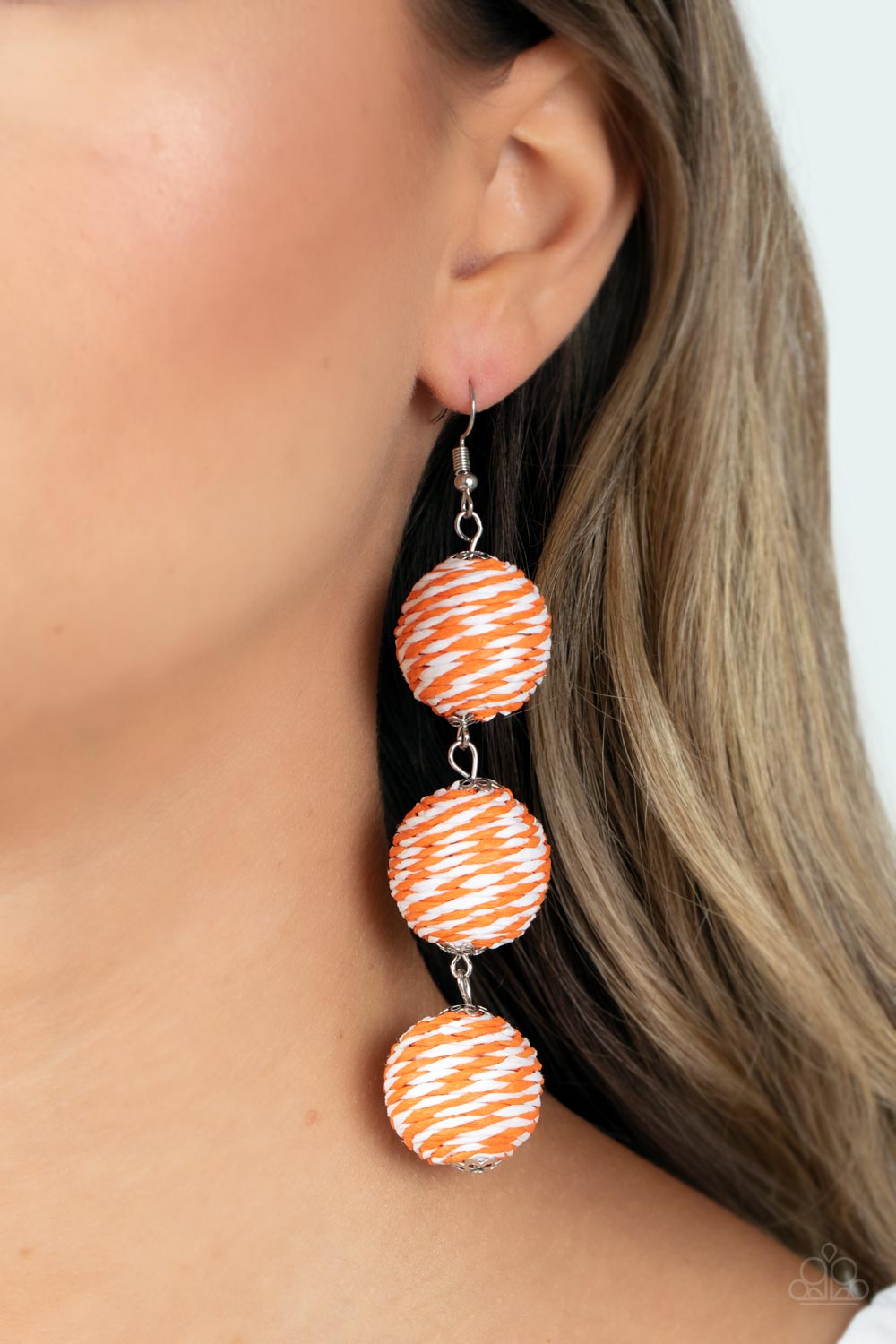 Paparazzi's Laguna Lanterns - Orange earrings